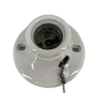 Vintage PAULDING Pull Chain Light Fixture Porcelain Wall Ceiling Mount 1621 250v